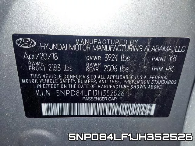 5NPD84LF1JH352526 фото 2
