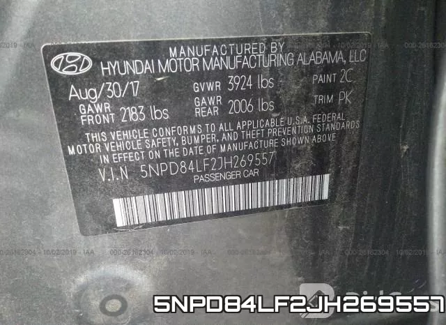5NPD84LF2JH269557 фото 10