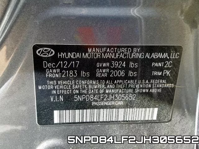 5NPD84LF2JH305652 фото 2