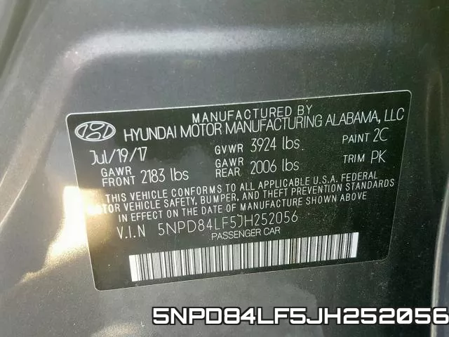5NPD84LF5JH252056 фото 2