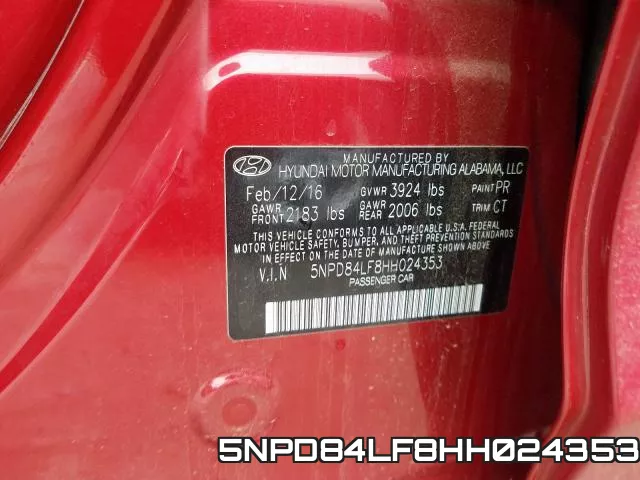 5NPD84LF8HH024353 фото 2