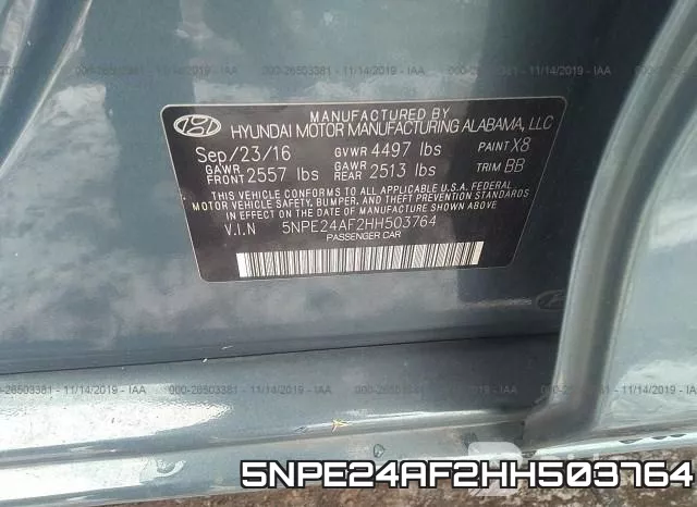 5NPE24AF2HH503764 фото 10