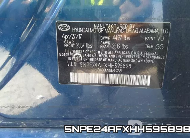 5NPE24AFXHH595898 фото 9