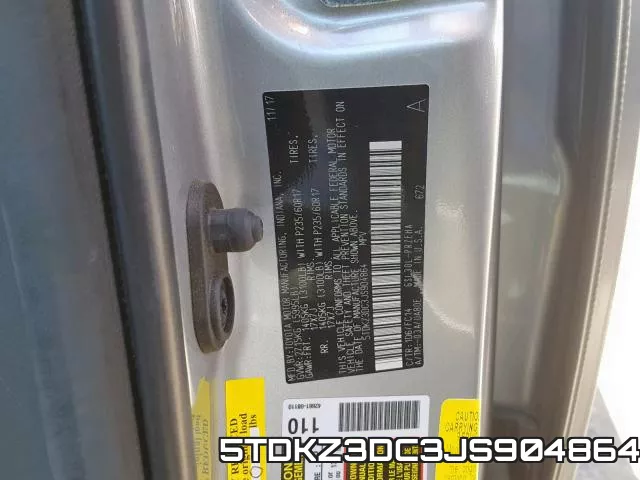 5TDKZ3DC3JS904864 фото 2