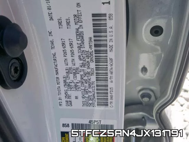 5TFCZ5AN4JX131791 фото 2