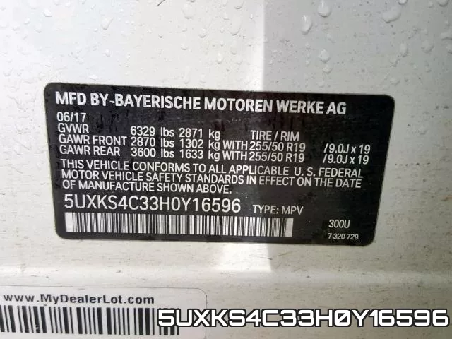 5UXKS4C33H0Y16596 фото 2