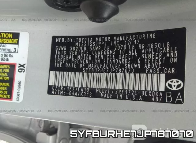 5YFBURHE7JP787070 фото 10