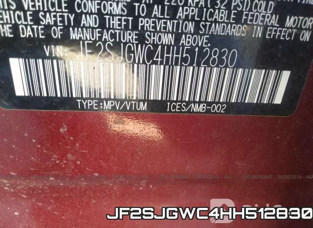JF2SJGWC4HH512830 фото 10
