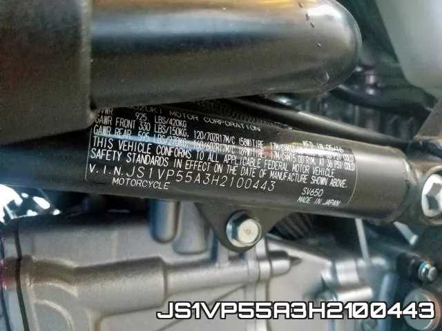 JS1VP55A3H2100443 фото 2