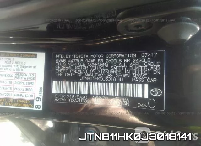 JTNB11HK0J3018141 фото 10