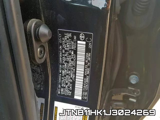JTNB11HK1J3024269 фото 2