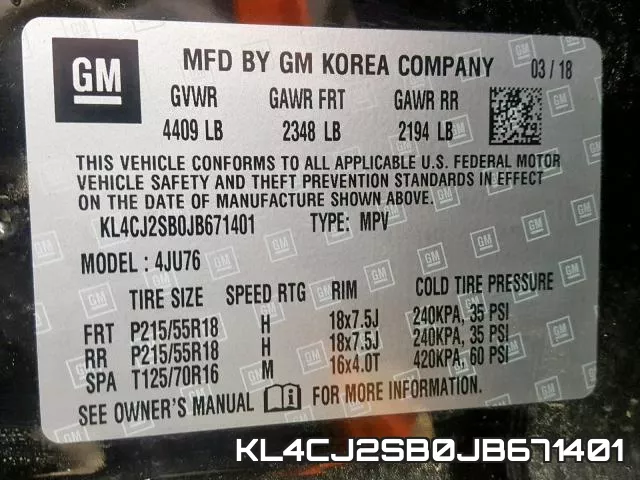 KL4CJ2SB0JB671401 фото 2