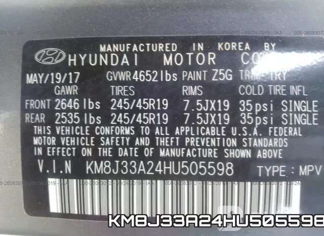 KM8J33A24HU505598 фото 10