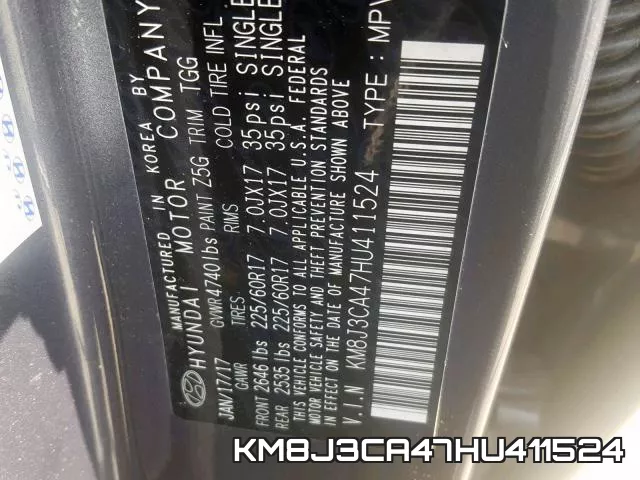 KM8J3CA47HU411524 фото 2