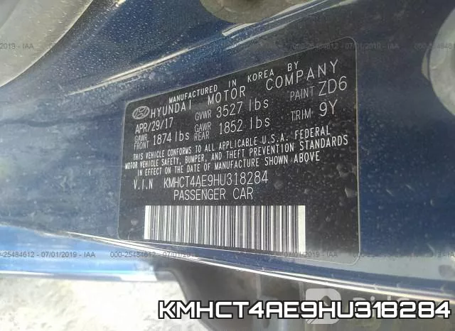 KMHCT4AE9HU318284 фото 10