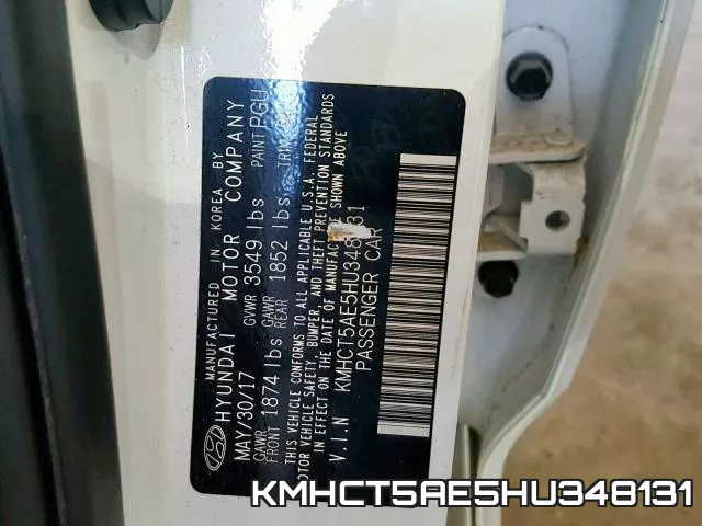KMHCT5AE5HU348131 фото 2