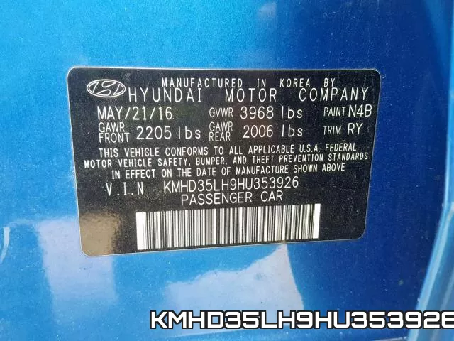 KMHD35LH9HU353926 фото 2