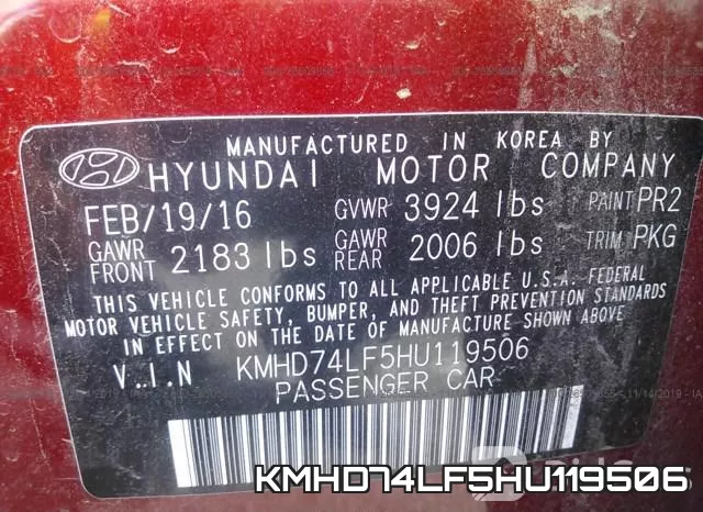 KMHD74LF5HU119506 фото 10