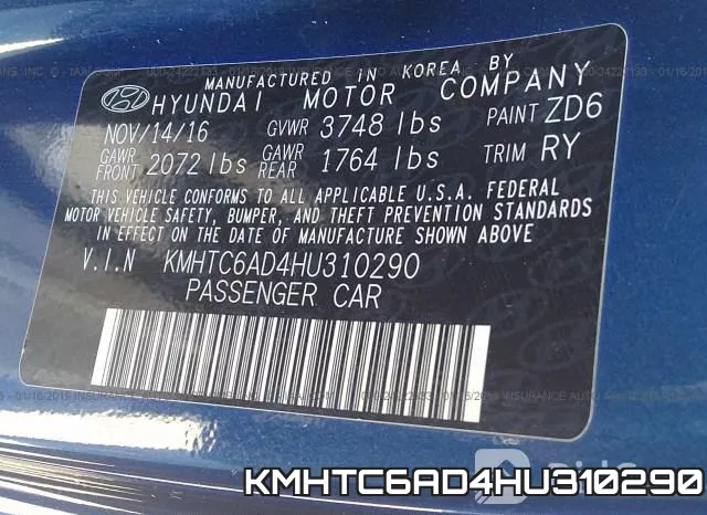 KMHTC6AD4HU310290 фото 10