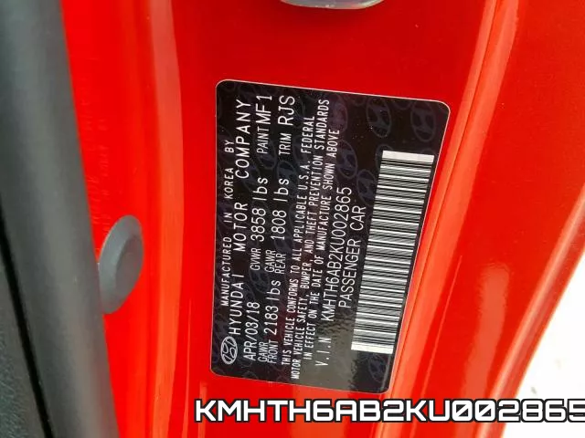 KMHTH6AB2KU002865 фото 2
