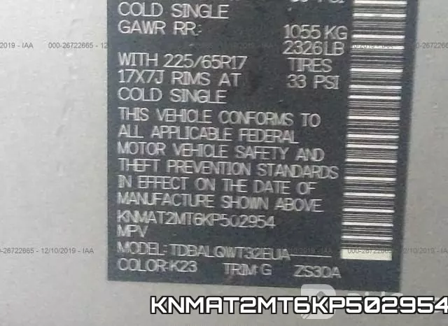 KNMAT2MT6KP502954 фото 10