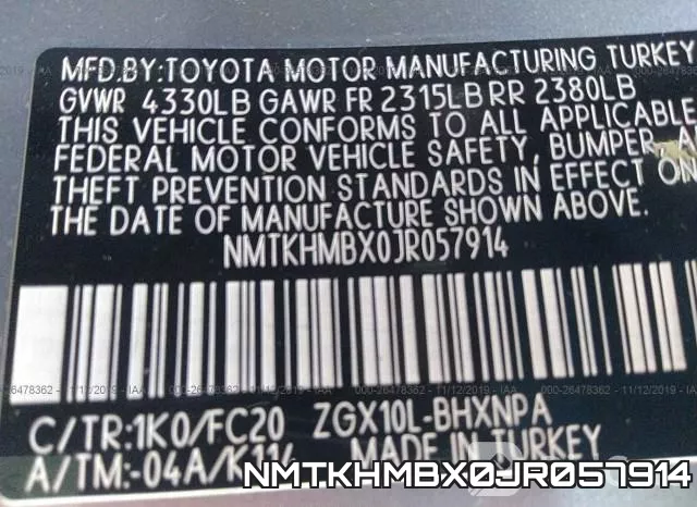 NMTKHMBX0JR057914 фото 10