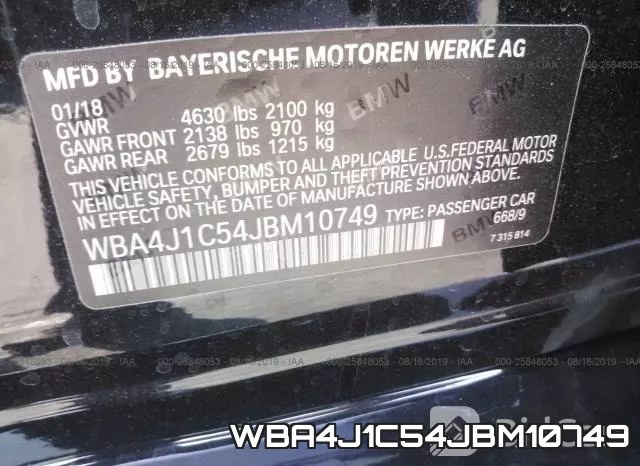 WBA4J1C54JBM10749 фото 10