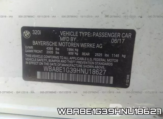 WBA8E1G39HNU18627 фото 10