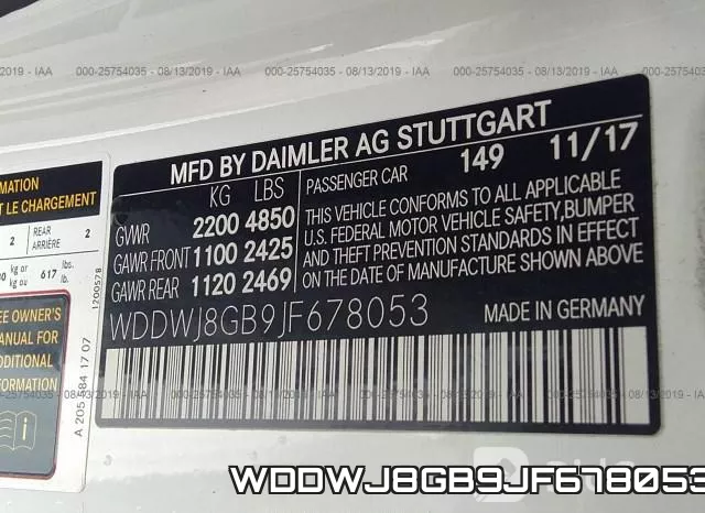 WDDWJ8GB9JF678053 фото 8