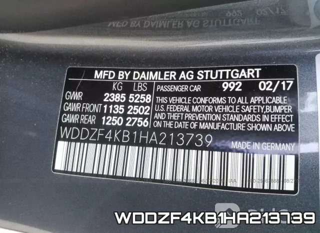 WDDZF4KB1HA213739 фото 10