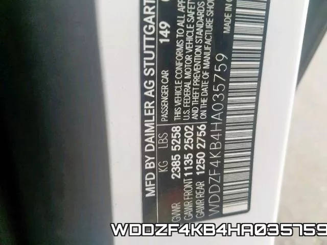 WDDZF4KB4HA035759 фото 2