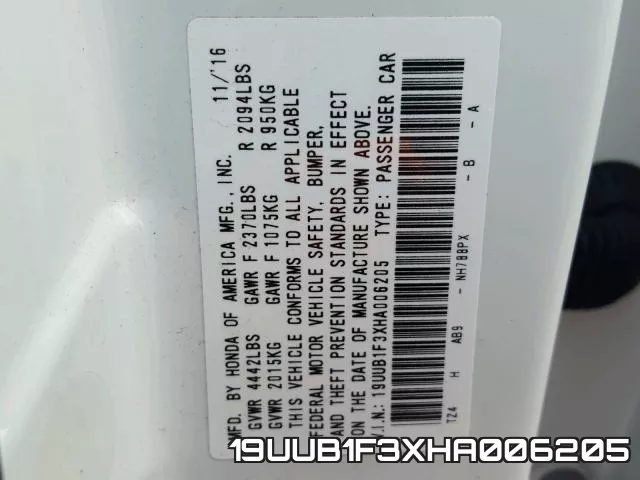 19UUB1F3XHA006205 фото 2