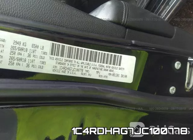 1C4RDHAG7JC100778 фото 10