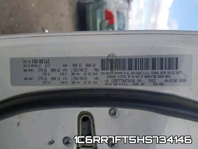 1C6RR7FT5HS734146 фото 2