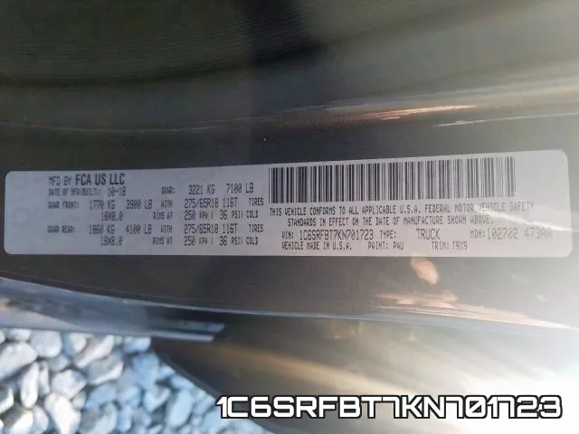 1C6SRFBT7KN701723 фото 2