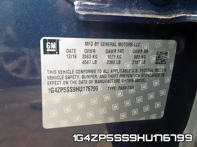 1G4ZP5SS9HU176799 фото 2