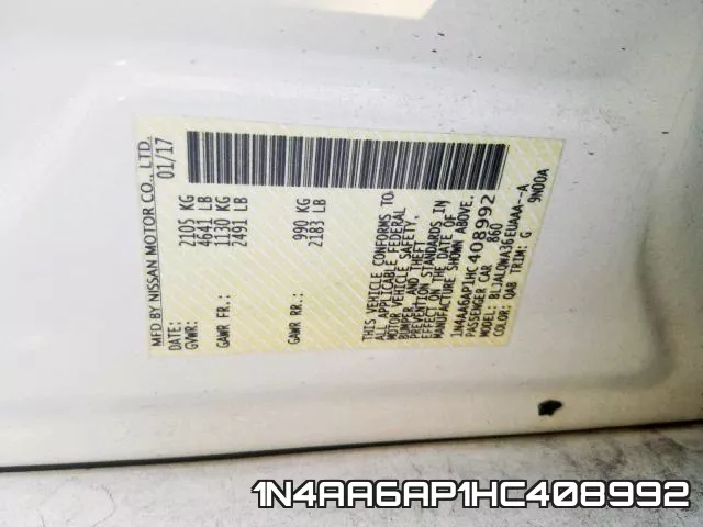 1N4AA6AP1HC408992 фото 2