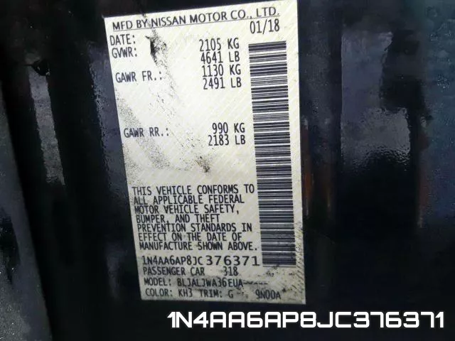 1N4AA6AP8JC376371 фото 2