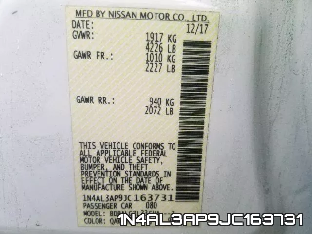 1N4AL3AP9JC163731 фото 2
