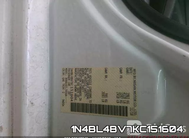 1N4BL4BV7KC151604 фото 9