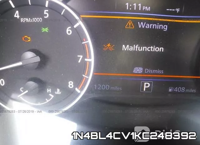 1N4BL4CV1KC248392 фото 8