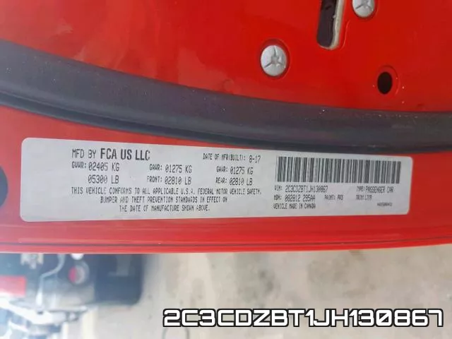 2C3CDZBT1JH130867 фото 2