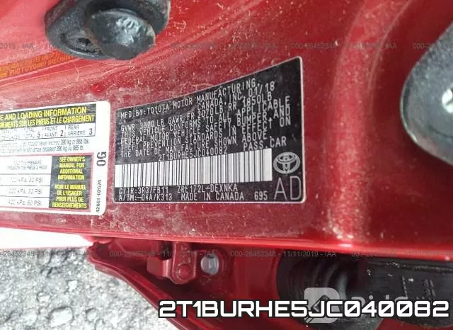 2T1BURHE5JC040082 фото 10