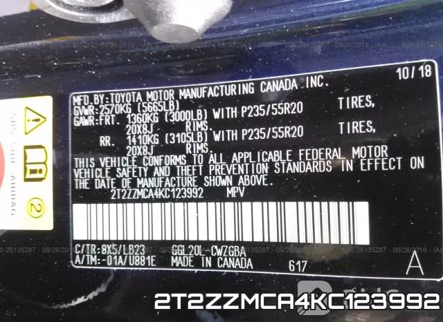 2T2ZZMCA4KC123992 фото 7