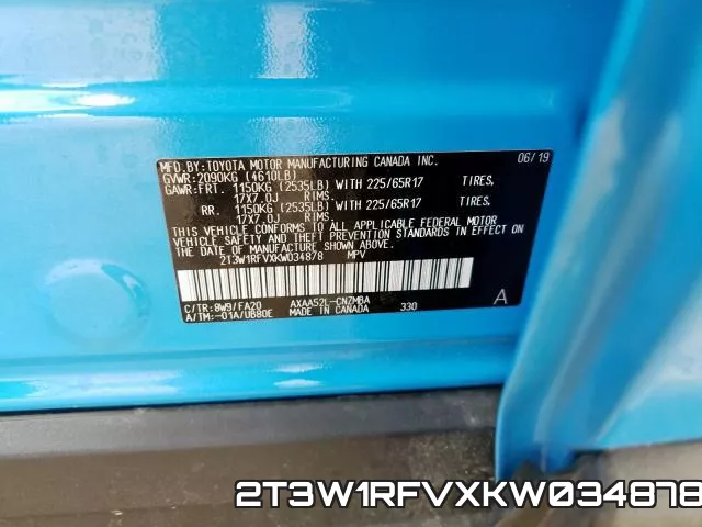 2T3W1RFVXKW034878 фото 2
