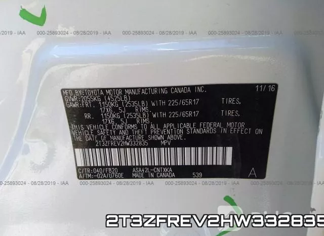 2T3ZFREV2HW332835 фото 9