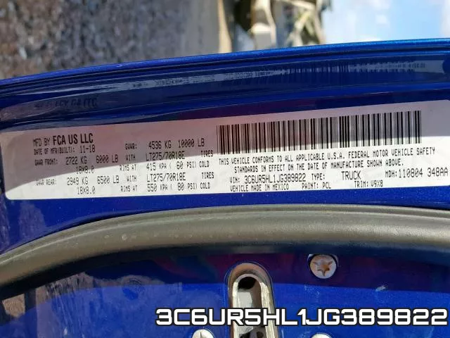 3C6UR5HL1JG389822 фото 2