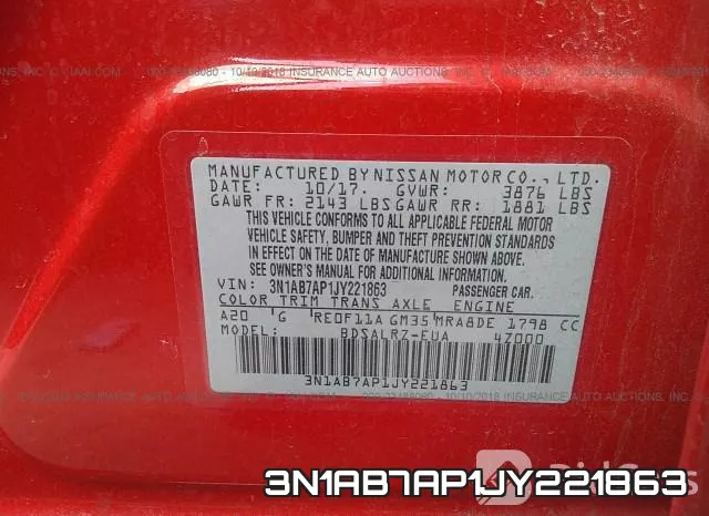 3N1AB7AP1JY221863 фото 10