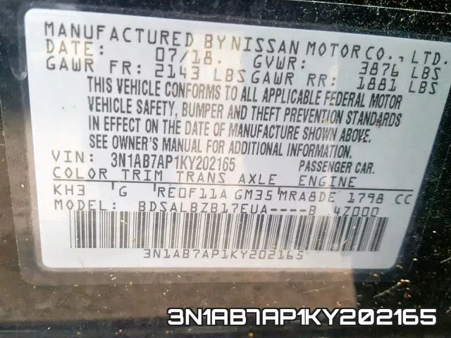 3N1AB7AP1KY202165 фото 2