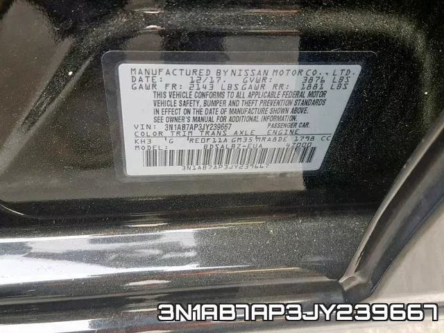 3N1AB7AP3JY239667 фото 2